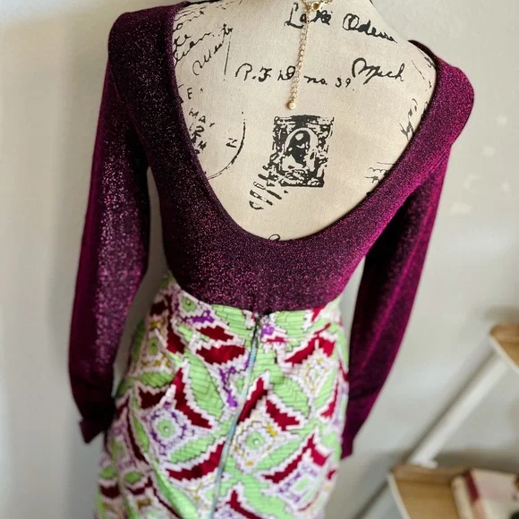 Zara Metallic Purple Bodysuit Medium - Picture 9 of 12